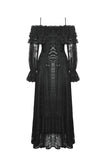 Gothic Off-Shoulder Layered Ruffle Elegant Maxi Dress DW1011