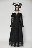 Gothic Off-Shoulder Layered Ruffle Elegant Maxi Dress DW1011