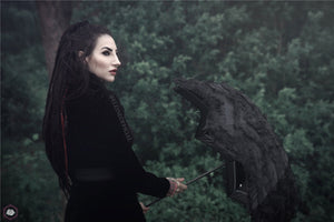 New gothlolibeauty photo of JW048 gothic dovetail jacket and AUM004 umbrella,click to see more