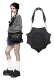 Spider web embroidered hollow shoulder bag ABG011