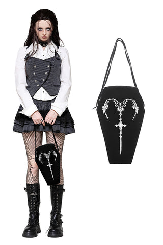 Horn Embroidery Coffin Bag ABG013