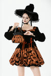 Halloween Bat & Pumpkin-Inspired Handbag ABG014