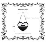 Lolita Black & White Bow Heart Bag ABG015