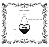 Lolita Black & White Bow Heart Bag ABG015