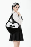 Lolita Black & White Bow Heart Bag ABG015