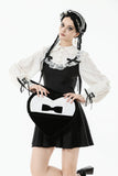 Lolita Black & White Bow Heart Bag ABG015