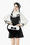 Lolita Black & White Bow Heart Bag ABG015