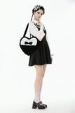 Lolita Black & White Bow Heart Bag ABG015
