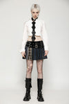 Skeleton Punk Leather Bow Tie ACK151