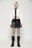 Skeleton Punk Leather Bow Tie ACK151