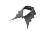 Punk Batwing Leather Choker with O-Ring and Star Drop ACK152