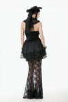 Gothic Playful Sun Hat with Pleated Rose Trim and Bow Detail ACP011