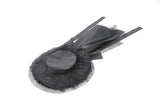 Gothic Playful Sun Hat with Pleated Rose Trim and Bow Detail ACP011