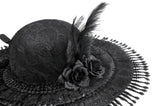 Vintage Lace Feather Mini Hat ACP015 - Gothlolibeauty