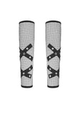 Punk Mesh Hollow Chain Decor Gloves AGL028 - Gothlolibeauty