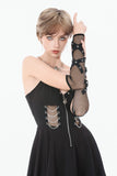 Punk Mesh Hollow Chain Decor Gloves AGL028 - Gothlolibeauty