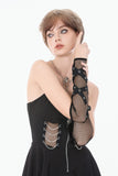 Punk Mesh Hollow Chain Decor Gloves AGL028 - Gothlolibeauty