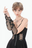 Punk Mesh Hollow Chain Decor Gloves AGL028 - Gothlolibeauty