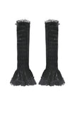 Gothic Velvet Lace Embroidered Gloves AGL030 - Gothlolibeauty