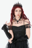 Gothic Velvet Lace Embroidered Gloves AGL030 - Gothlolibeauty