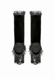 Gothic Romantic Vintage Velvet Arm Warmers with 3D Embroidered Roses AGL035