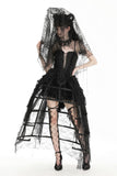 Gothic bride black spider web veil AHW023