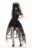 Gothic bride black spider web veil AHW023