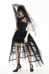 Gothic bride black spider web veil AHW023