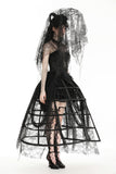 Gothic bride black spider web veil AHW023