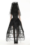 Gothic bride black spider web veil AHW023