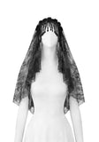 Gothic Romantic Vintage Velvet Arm Warmers with 3D Embroidered Roses AGL035