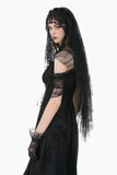 Gothic Romantic Vintage Velvet Arm Warmers with 3D Embroidered Roses AGL035