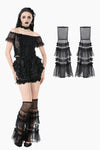 Chic Multi-Layered Mesh Knee-High Socks with Ruching ALW003