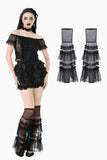 Chic Multi-Layered Mesh Knee-High Socks with Ruching ALW003