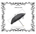 Black embroidery telescopic umbrella AUM014