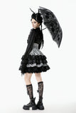 Lolita Elegant Embroidered Double-Layer Folding Parasol AUM015