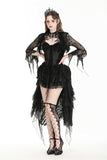 Witchy Gothic mysterious embroidery lace cape BW144