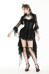 Witchy Gothic mysterious embroidery lace cape BW144