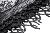 Witchy Gothic mysterious embroidery lace cape BW144