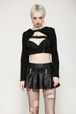 Punk hooded cross-strap buckle shrug BW147