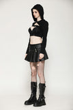 Punk hooded cross-strap buckle shrug BW147