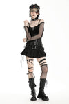 Black hot Punk mesh cape BW150