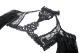 Gothic black sexy shoulders bubble lace sleeves cape BW152