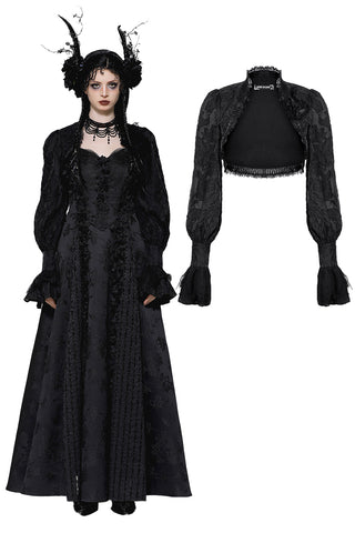 Gothic dark pattern puff sleeve shrug BW154