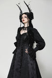 Gothic dark pattern puff sleeve shrug BW154