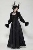 Gothic dark pattern puff sleeve shrug BW154