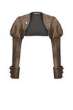 Steampunk Vintage Metal Detail Shoulder Cape BW164