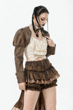 Steampunk Vintage Metal Detail Shoulder Cape BW164