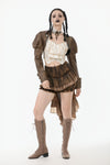 Steampunk Vintage Metal Detail Shoulder Cape BW164