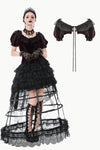 Gothic Black-red Thorn Rose Princess Capelet BW165